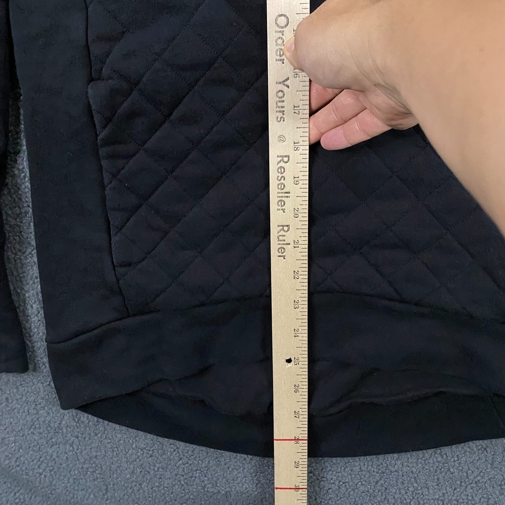 Lululemon Sweatshirt Womens size 6 Quilted 1/4 Zip Knit Soft Black - Picture 8 of 10